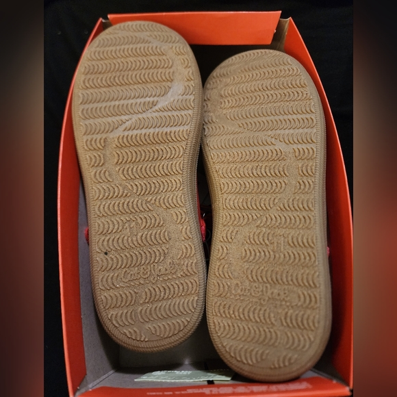 Cat & Jack Pewter Ethel Style Red Cut Outs Girls Toddler size 11 - Picture 5 of 5